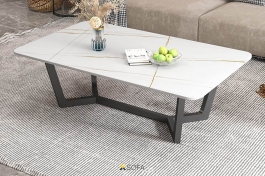 Bàn trà BT28 - Mặt bàn đá Ceramic hình chữ nhật