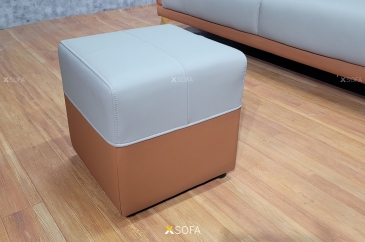 Đôn vuông sofa mix 2 màu da