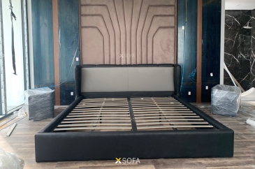 Giường ngủ bọc da nỉ COZY 06