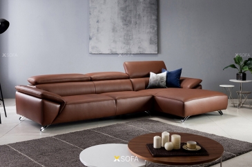 Ghế sofa góc Cris G29 kích thước 2,7 x 1,7m, tựa đầu gật gù