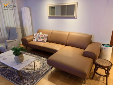 Ảnh thực tế bộ sofa góc G63 - bàn giao đến nhà chị Quỳnh ở ngõ 92 Nguyễn Khánh Toàn, Cầu Giấy, Hà Nội.