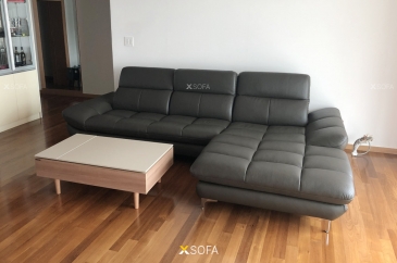Ghế sofa góc Lena G38 kích thước 2,7 x 1,7m, tựa đầu gật gù
