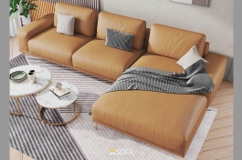 Ghế sofa góc Luca G66 kích thước 2,6 x 1,6m