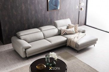 Ghế sofa góc Uni G40 kích thước 2,6 x 1,7m, tựa đầu gật gù