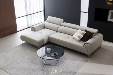 Ghế sofa góc Uni G45 kích thước 2,6 x 1,7m, tựa đầu gật gù