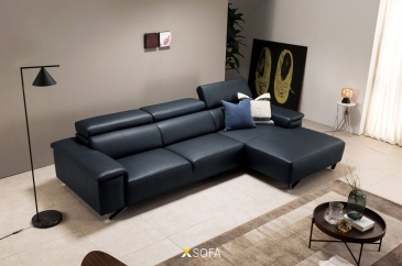 Ghế sofa góc Vio G41 kích thước 2,6 x 1,7m, tựa đầu gật gù