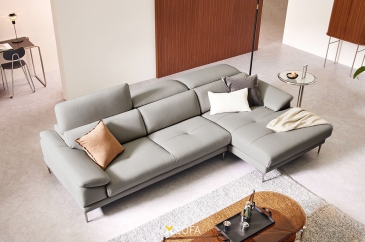 Ghế sofa góc Zio G22 kích thước 2,6 x 1,7m, tựa đầu gật gù