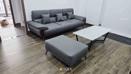 Ghế sofa văng Uni V25 dài 2,5m - Tay ốp gỗ