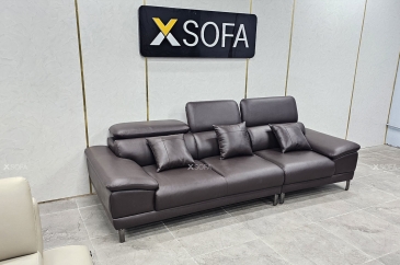 Ghế sofa Zio V79 dài 2,7m, chia 2 cục ghép linh hoạt, tựa đầu gật gù