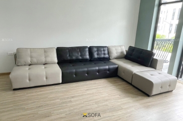 Sofa góc kiểu Minotti bàn giao đến nhà chị Kiều Oanh ở Louis Hoàng Mai
