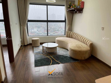 Bàn giao bộ sofa văng theo thiết kế riêng đến nhà chị Ngọc ở chung cư FiverStar Kim Giang, Hà Nội