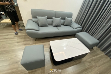 Ghế sofa văng Rafina V6 về nhà anh Thắng ở chung cư Phương Đông Green Park Hà Nội