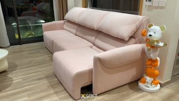 Ghế sofa văng với phần đệm chỉnh điện mở rộng lòng ghế tùy ý